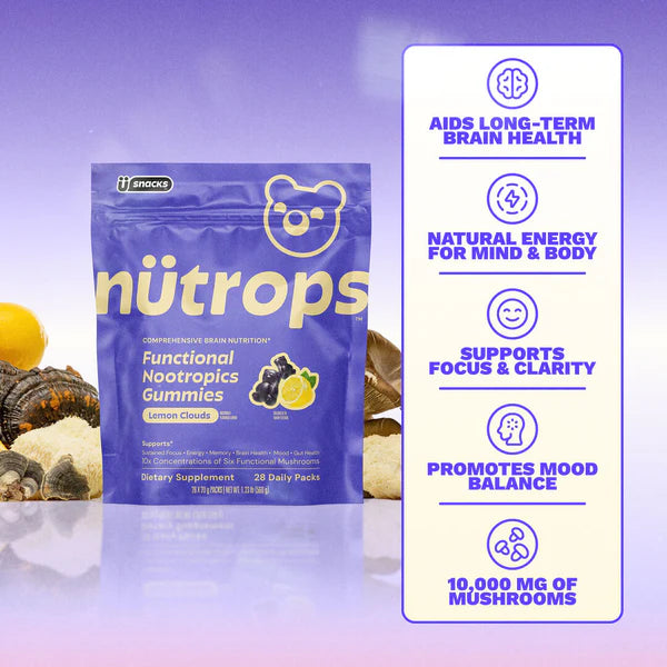 Grüns Nutrops Lions Mane Mushroom Gummies for Adults